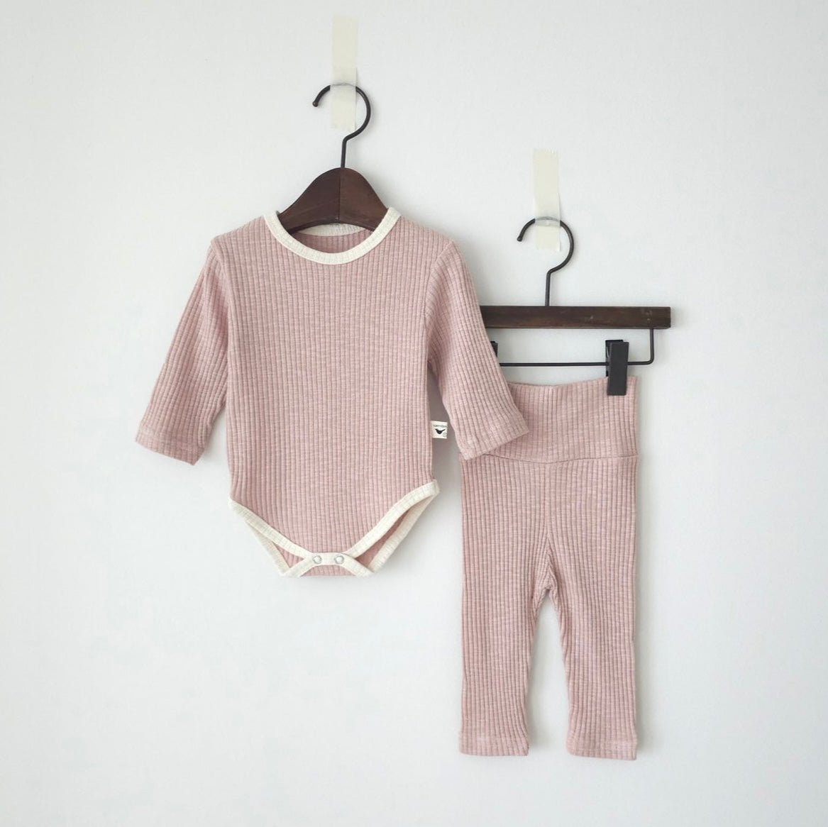 Basic Ribbed Bodysuit Set