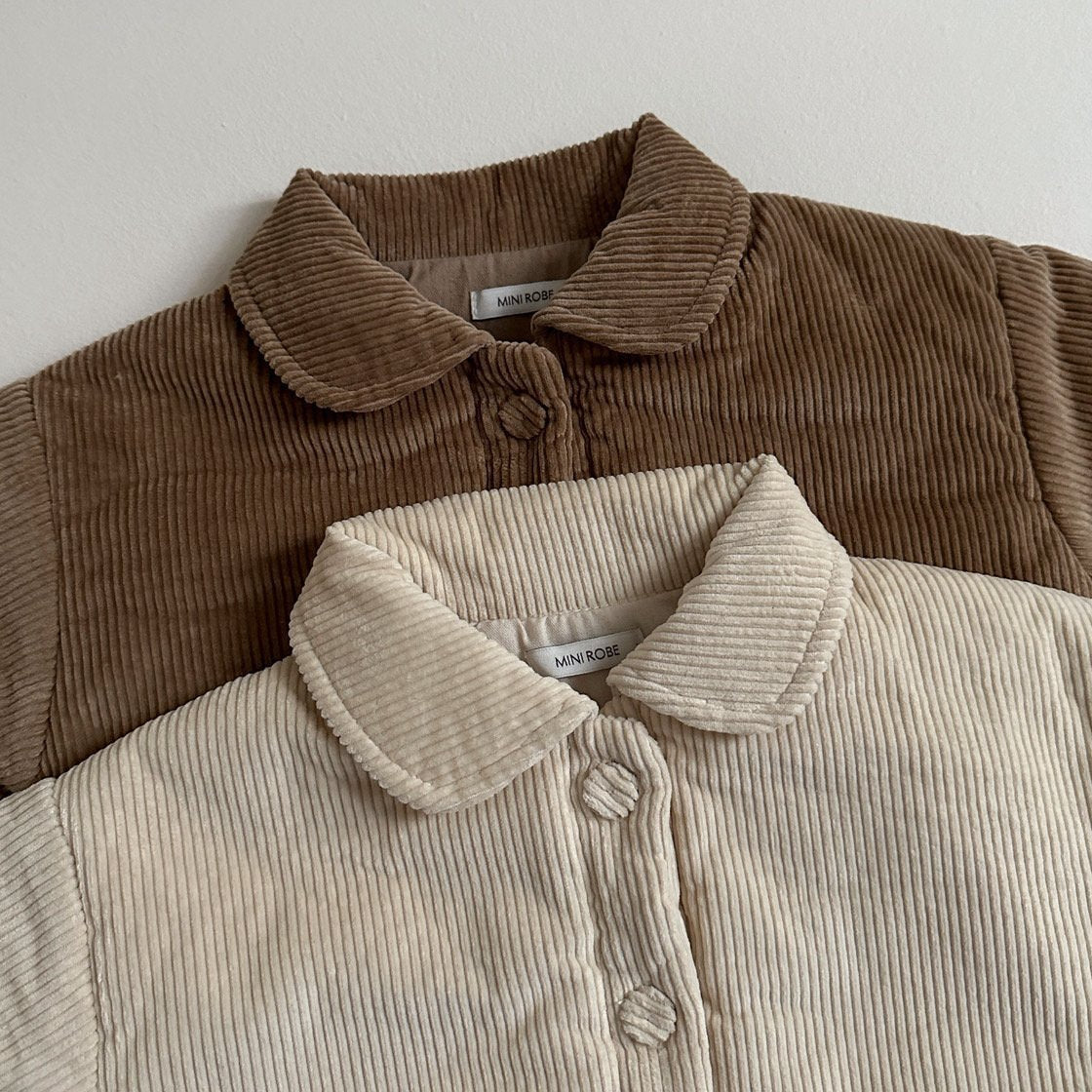 Round Collar Corduroy Jacket